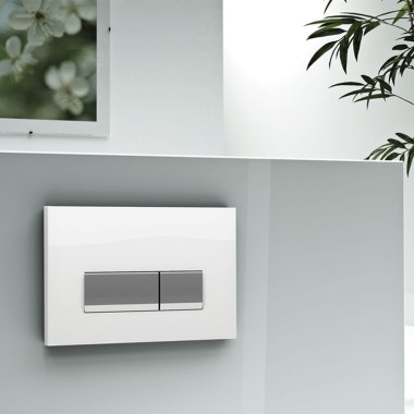 WISA VIVENTE, ΠΛΑΚΕΤΕΣ ΧΕΙΡΙΣΜΟΥ, WHITE GLASS/CHROME, F390-300