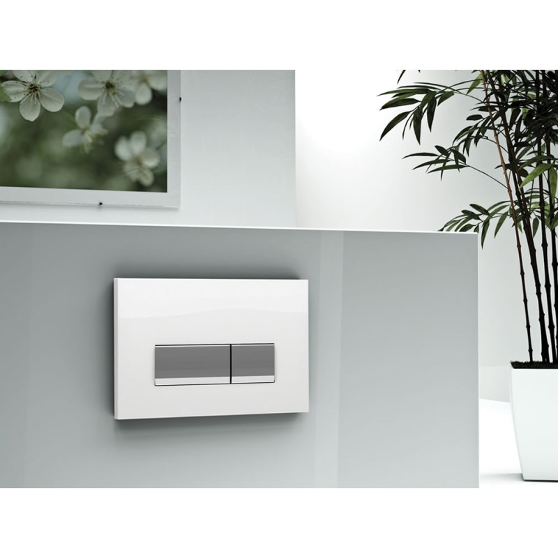 WISA VIVENTE, ΠΛΑΚΕΤΕΣ ΧΕΙΡΙΣΜΟΥ, WHITE GLASS/CHROME, F390-300