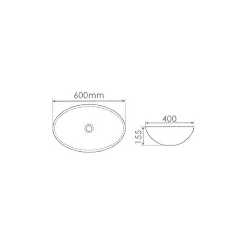 CERAMITA M60G ΕΠΙΤΡΑΠΕΖΙΟΣ ΟΒΑΛ ΠΟΡΣΕΛΑΝΙΝΟΣ ΝΙΠΤΗΡΑΣ 2 ΧΡΩΜΑΤΩΝ