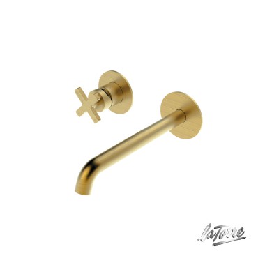 Latorre Μπαταρία Νιπτήρος ELLE CROSS Gold Brushed 38032-201
